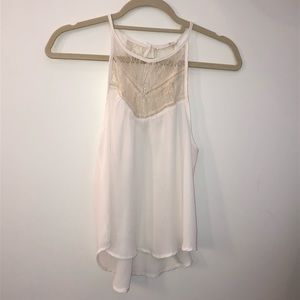 White Halter Tank Top